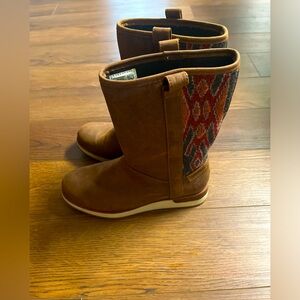 Murrell Aztec south western style boots leather size 7